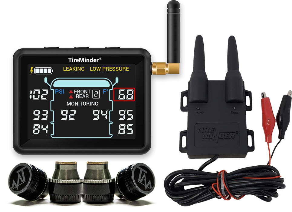Minder Research TM22141 Tireminder I10 Pressure System, + Rhino Booster w/4 Standard Transmitters