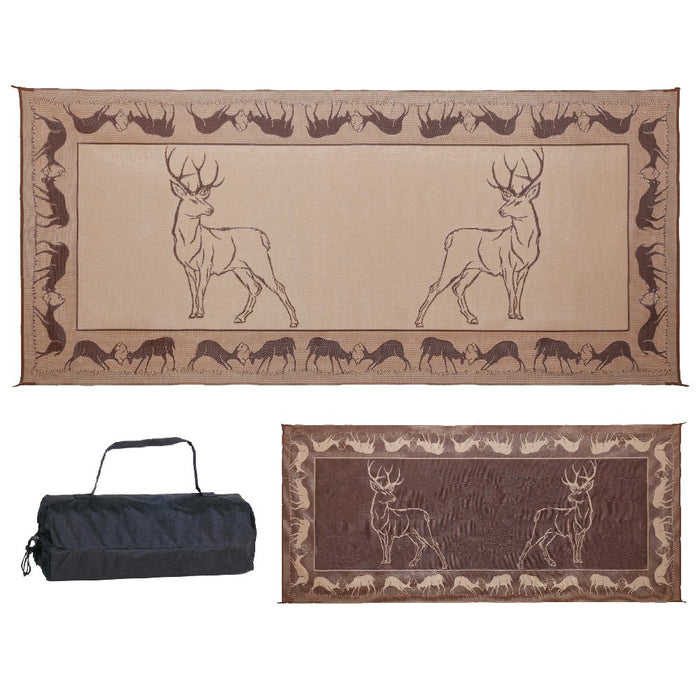 Ming's Mark PE1 Reversible Mat, Deer Brown/Beige, 8' x 18'