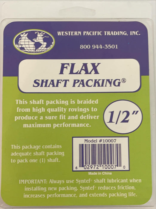 Western Pacific Trading 10007 Flax Packing 1/2 X 2'