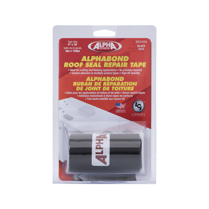 Lippert 862409 Alpha Systems All-Purpose Butyl Tape, 4" x 10', Black