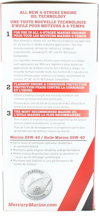 Mercury 8M0081915 SAE 25W-40 4-Stroke Outboard Oil Change Kit for Mercury 25/30hp EFI Outboards