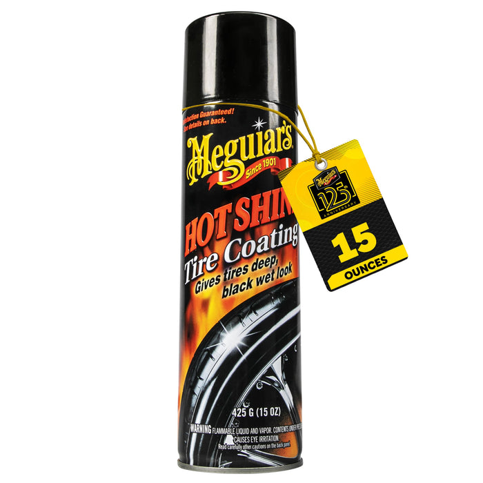 Meguiars G13815 Mequiar's Hot Shine High Gloss Tire Coating, 15 oz. Aerosol