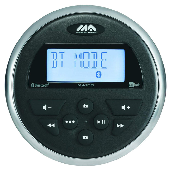 MARINE AUDIO MA100 GAUGE STYLE MARINE STEREO AM/FM/USB
