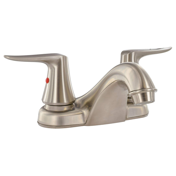 Valterra PF222405 Catalina Two Handle 4" Lavatory Faucet Hi-Rise Spout, Brushed Nickel
