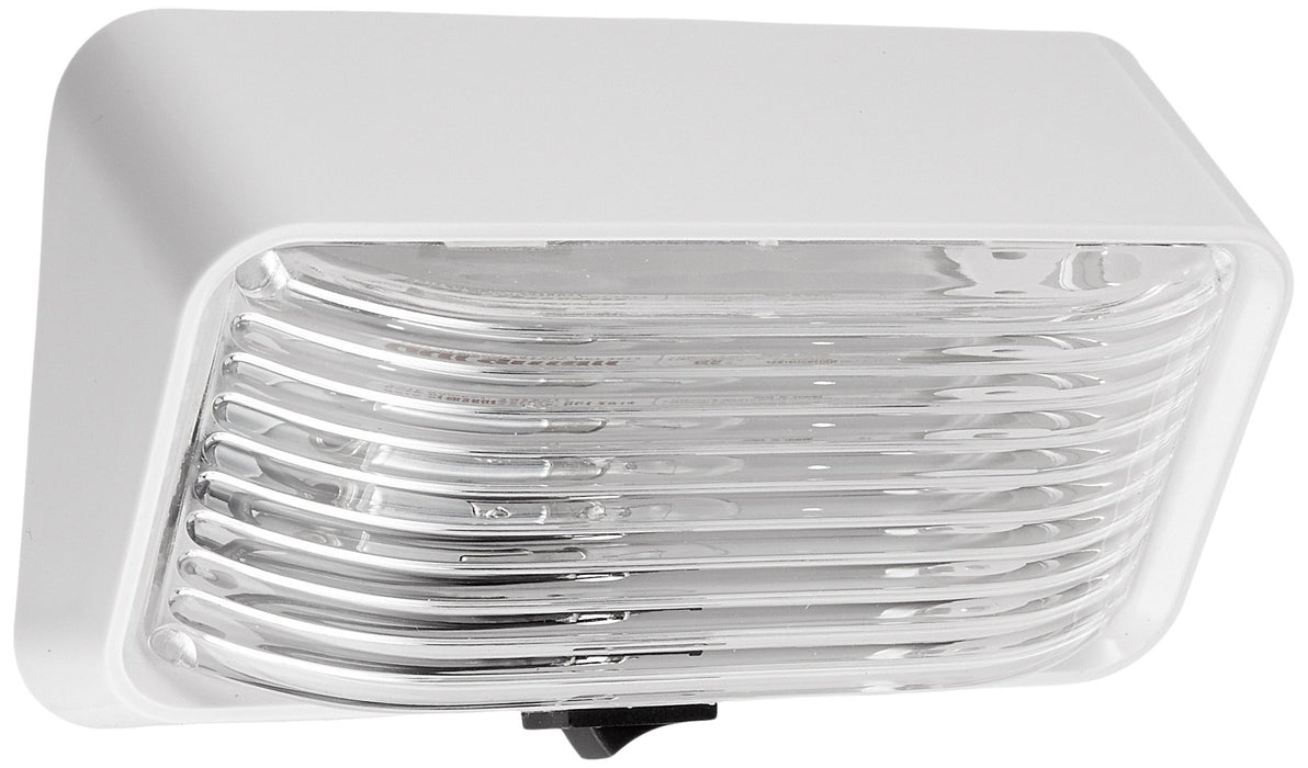 Fulton 30-78-517 Bargman #78 12V Porch/Utility Light w/Switch, White w/Clear Lens