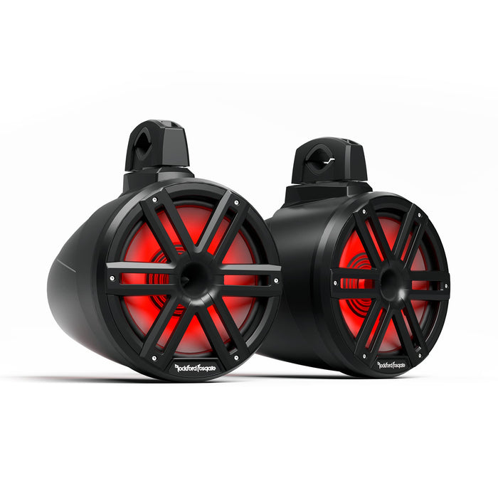 Rockford Fosgate M2WL-10HB Color Optix 2-Way Horn Loaded Wake Tower Speakers, 10" w/ Black & Stainless Grills