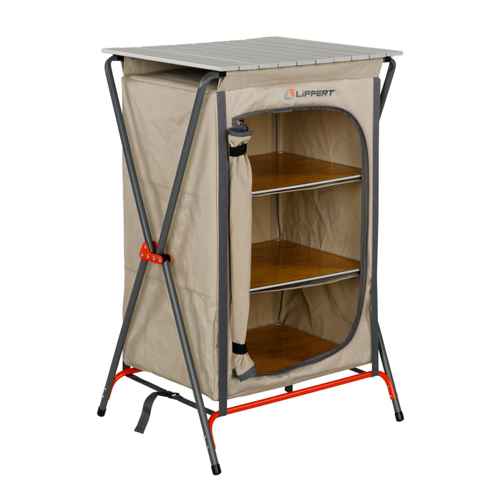Lippert 2023053723 Camping Pantry Sand, 25" x 22.4" x 4.3" Folded, 80 lbs.