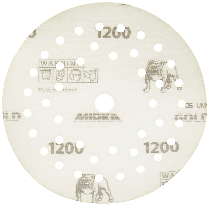 Mirka 23-5MFF-1200 Gold Multifit Dust Free Discs, 5", 50/pk