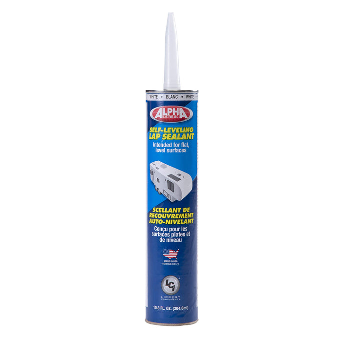 Lippert 862144 Alpha Systems Low VOC Self-Leveling Lap Sealant, 10.3 oz., White