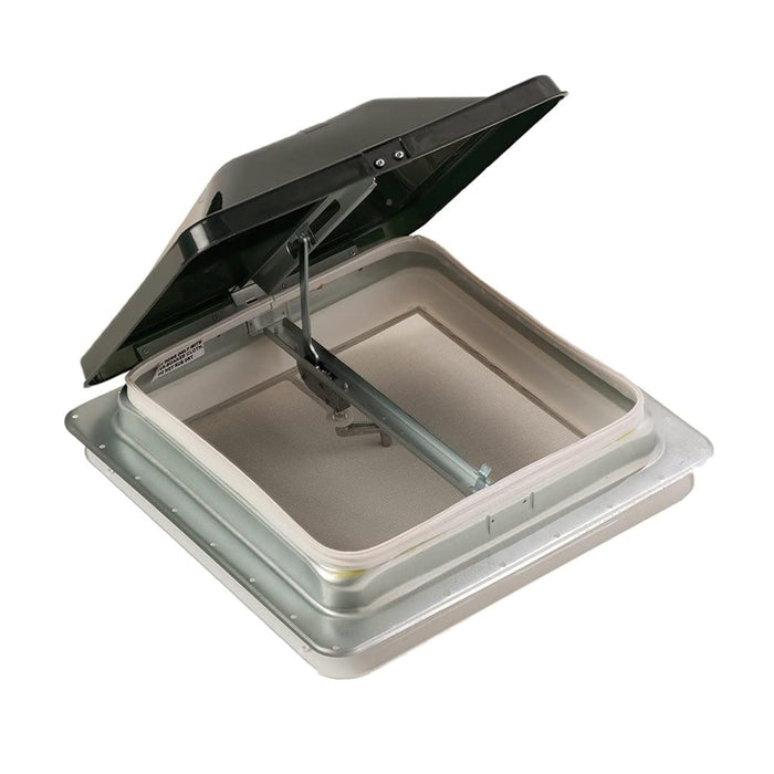 Hengs 74111A-C1G1 Standard Mount Metal Base Vent, Galvanized Base, Smoke Lid, Manual