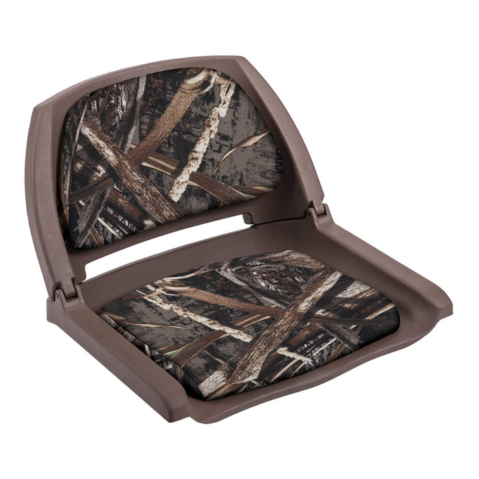 Wise Seats 8WD139CLS-B-733 Wise Deluxe Molded Plastic Fold-Down Seat w/Cushions, Advantage Max5/Brown Shell