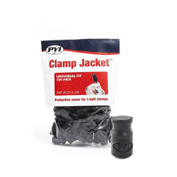 PYI CJ-T14-100 T-Bolt Clamp Jacket 1/4", Black, 100/Pk