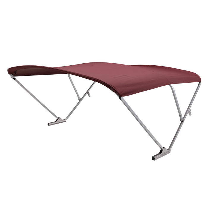 SureShade 2020000299 POWER BIMINI CLEAR ANODIZED FRAME BURGANDY FABRIC