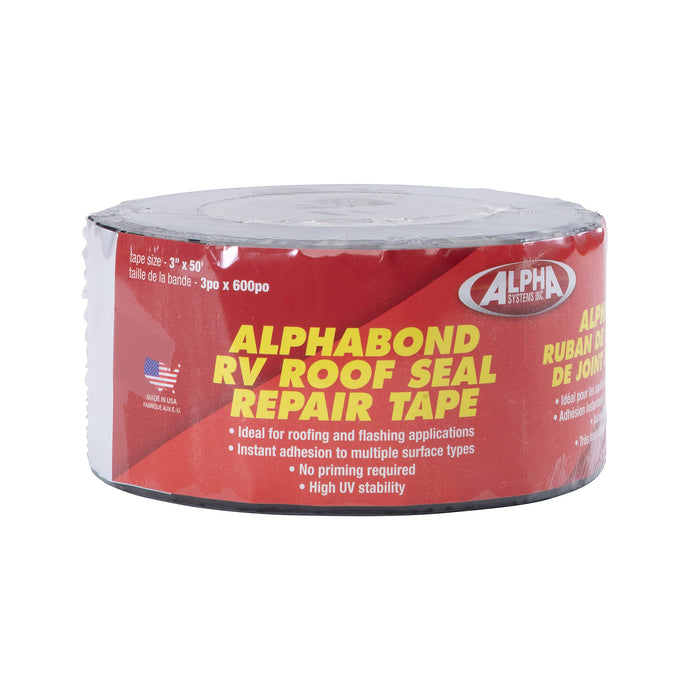 Lippert 862406 Alpha Systems All-Purpose Butyl Tape, 3" X 50", Black