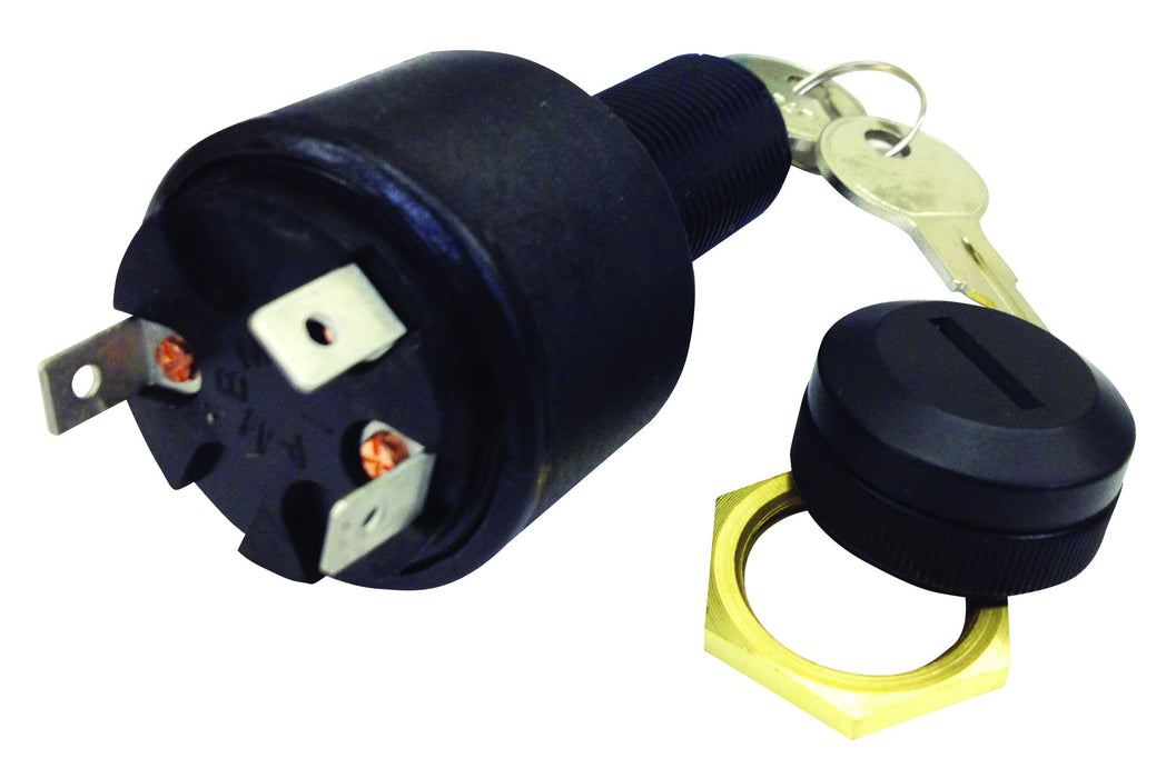 Sierra MP39770 Conventional 3 Position 1 1/8" Polyester 3 Blade Terminal 12 15, Amp Ignition Starter Switch