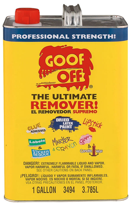 Damp Rid FG657 Goof Off Pro Strength Remover, Gal.