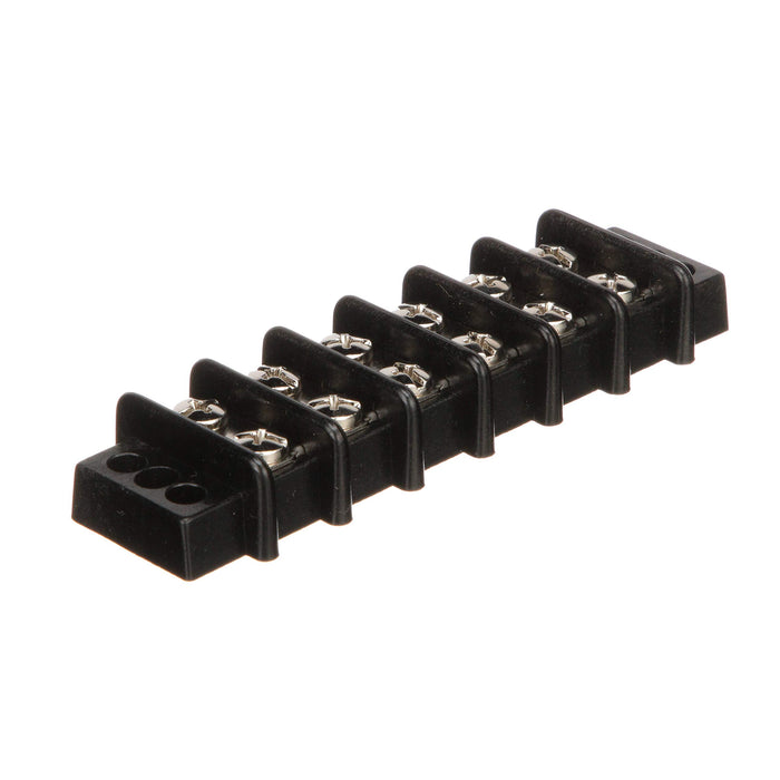 Seachoice 13571 Terminal Block, 6-Gang, Nickel Plated Brass Terminals
