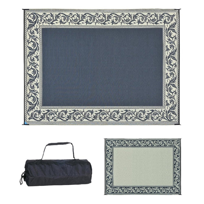 Ming's Mark RA1-BLK/BEIGE Reversible Mat, Classical 9' x 12'