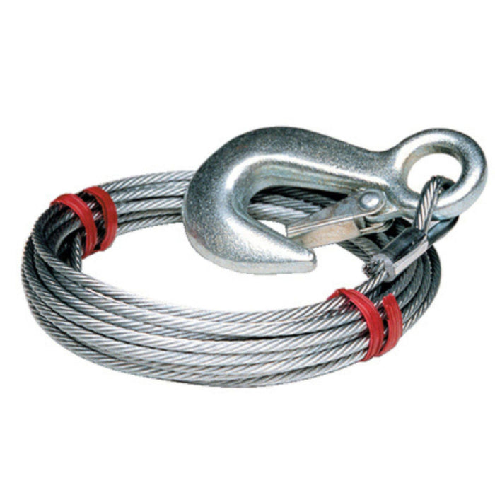 Tie Down Engineering 59379 Galvanized Steel 7 x 19 Winch Cable w/ Galvanized, Latch Hook