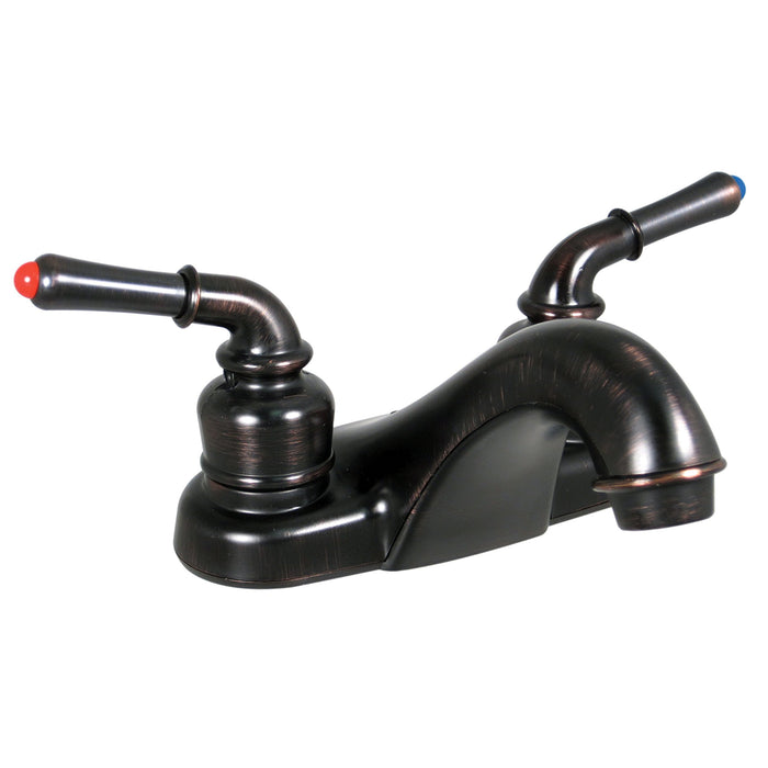 Valterra PF222502 Catalina Two Teacup Handle 4" RV Lavatory Bathroom Hi-Rise, Spout Faucet