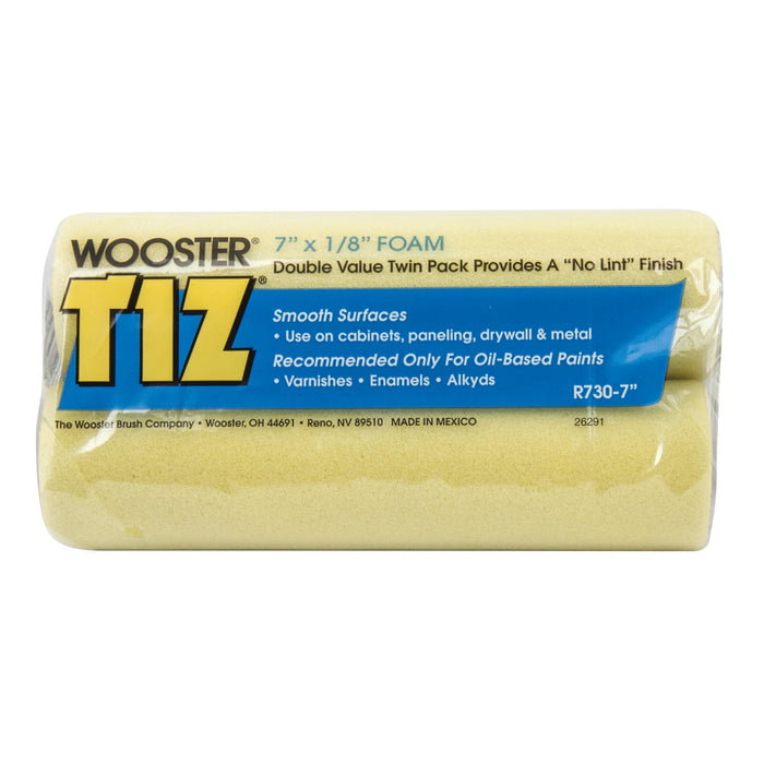 Wooster Brush R7307 Wooster Tiz 7" Foam Roller Twin Pack
