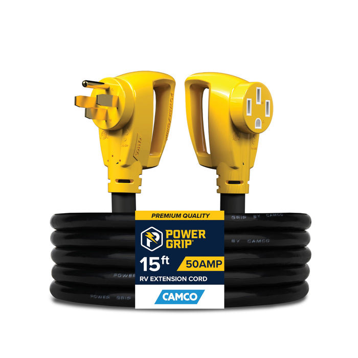 Camco 55194 Power Grip™ Extension Cord, 50A, 15'