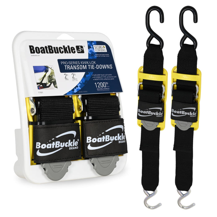 BoatBuckle F17631 Pro Series Kwik-Lok Transom Tie-Downs (2 Per Pack)