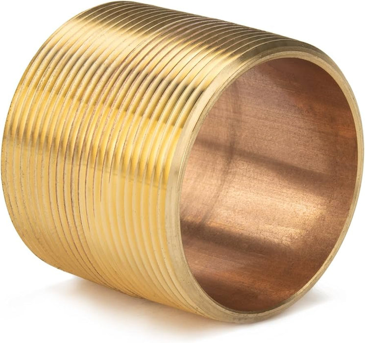 Midland Nipple -  Red Brass 2" X 2" (Close)