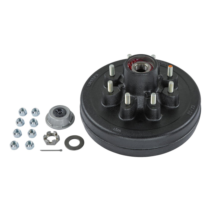 Lippert 2024013260 Brake Drum Hub Kit 12" w/ Installed Bearings 8 on 6-1/2", 1/2" Studs, 7, 000-lb. Axles