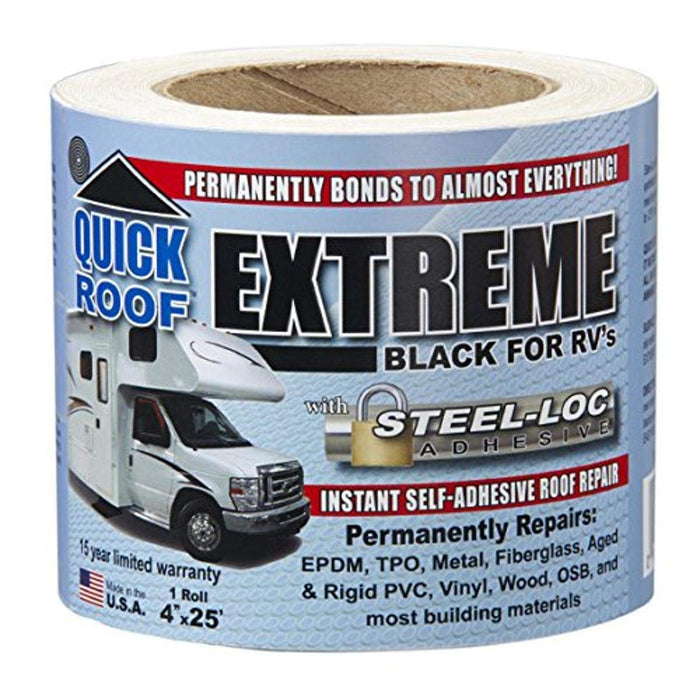 Cofair Products B-UBE425 Quick Roof™ Extreme w/Steel-Loc, 4" x 25', Black