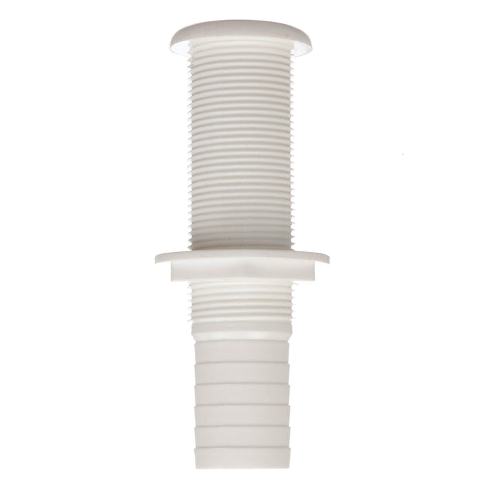 Seachoice 18181 Extra Long Thru-Hull Fitting w/ Broad Flange for 1-1/8 In. ID, Hose, 3 In. Long Thread
