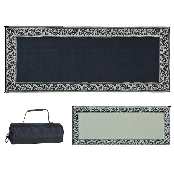 Ming's Mark RC1-BLK Reversible Mat, Classical Black/Beige, 8' x 20'