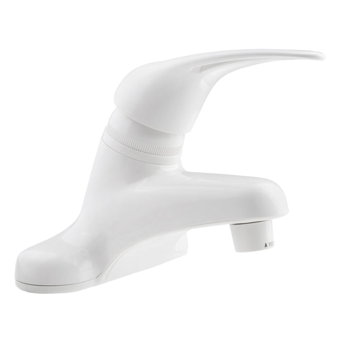 Dura Faucet DF-PL100-WT Single Lever Lavatory Faucet, White
