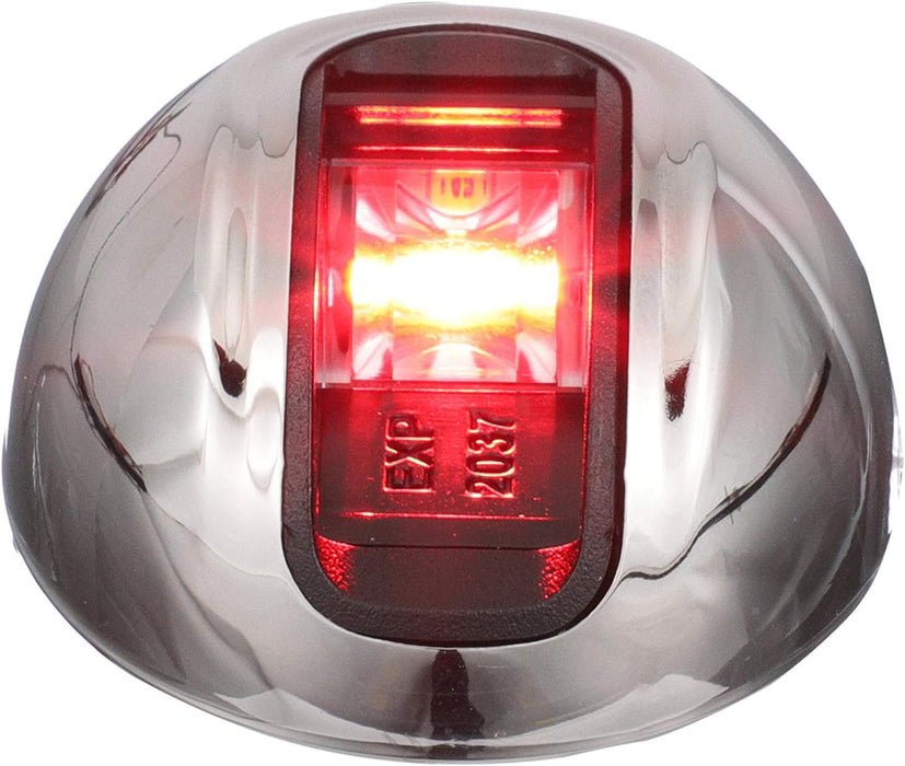 Attwood LightArmor Vertical Surface Mount Navigation Light - Port (red) - Stainless Steel - 2NM
