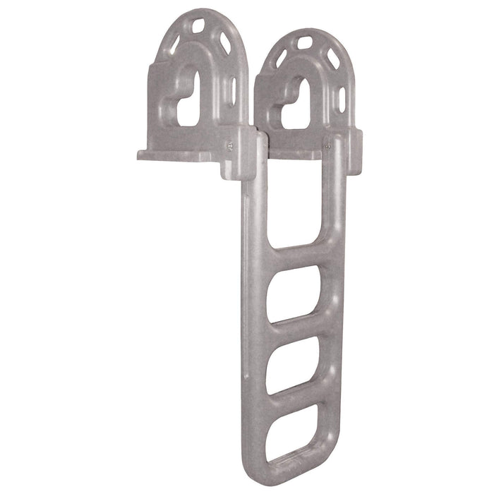 Dock Edge DE2064F Polyethylene Flip Up Dock Ladder 4 Step Grey