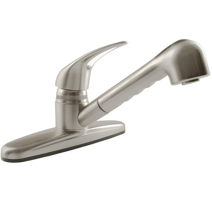 Dura Faucet DF-PK100-SN Non-Metallic Pull-Out Kitchen Faucet, Satin Nickel