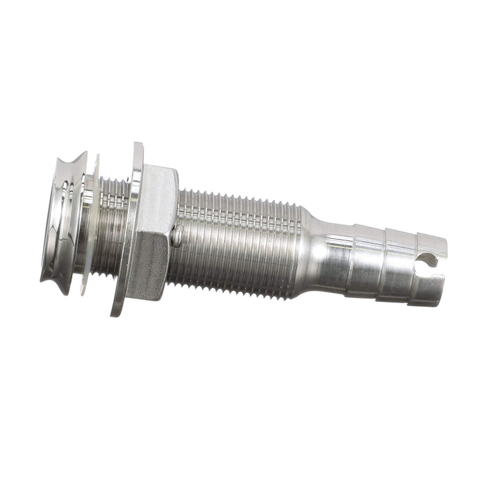 Seachoice 50-18591 Thru Hull Fitting, Mega-Flow Dripless, 316 Stainless Steel, Fits 5/8" Hose, 1-1/2" Max Hull