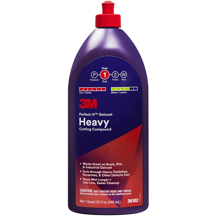 3M 051131-36102 Perfect-It Gelcoat Heavy Cutting Compound, Qt.