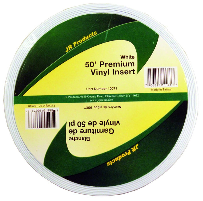 JR Products 10071 Vinyl Insert Premium, 50' White