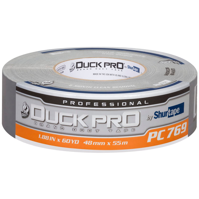 Shurtape 105458 PC 769 Duck Pro Professional Grade Duct Tape, 1.88" x 180', Silver