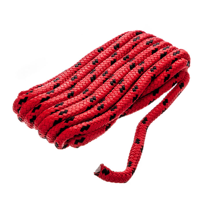 Seachoice 42421 Double Braided 100% MFP Dock Line 3/8" x 15' Red w/Black Tracer