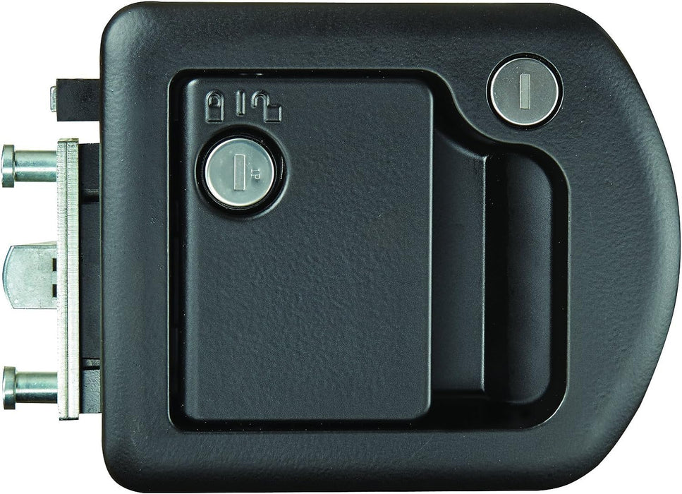 RV Designer T507 Black MH RV Entrance Door Handle Hardware with Deadbolt