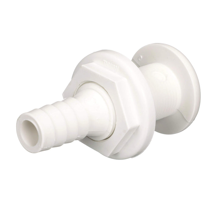 Attwood 3873-3 Thru Hull Connector For Hose, White 3/4"