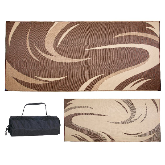 Ming's Mark SD8187 Reversible Mat, Swish, Brown/Tan, 8' x 18'
