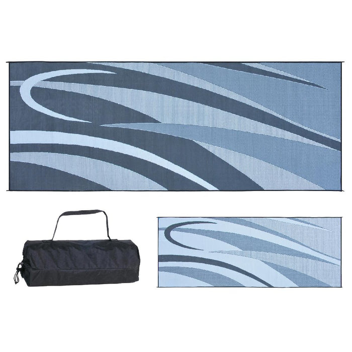 Ming's Mark GC1-BLK/SLVR Reversible Mat, Graphic Black/Silver, 8' x 20'