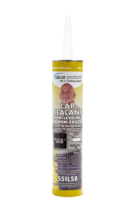 Dicor Corporation 551LSB-1 EPDM Rubber Roof System Non-Sag (Not Self-Leveling), Lap Sealant, Black