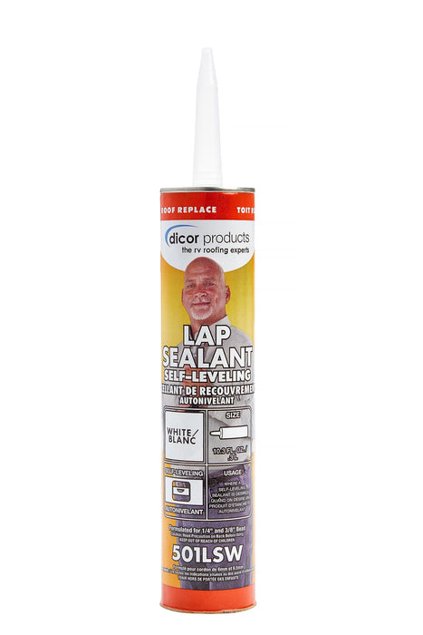 Dicor Corporation 501LSV-1 EPDM Rubber Roof System Self-Leveling Lap Sealant, Ivory