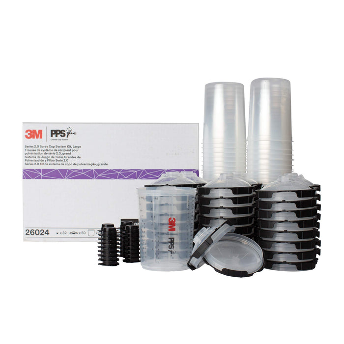 3M 26024 PPS Series 2.0 Spray Cup System, Large (28oz, 850ml), 50/pk