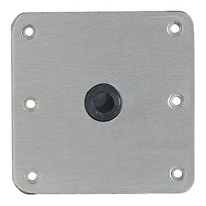 Attwood 67739-SS Lock'N-Pin 3/4" Base Plate 7" x 7" Non-Threaded SS w/Nylon, Bushing
