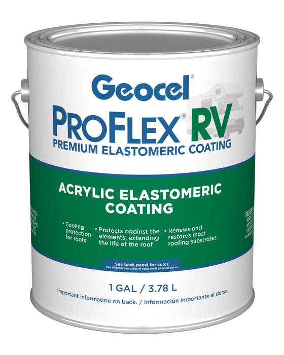 Geocel KSRV41300-16 Pro Flex RV Acrylic Elastomeric Coating, 1 Gal